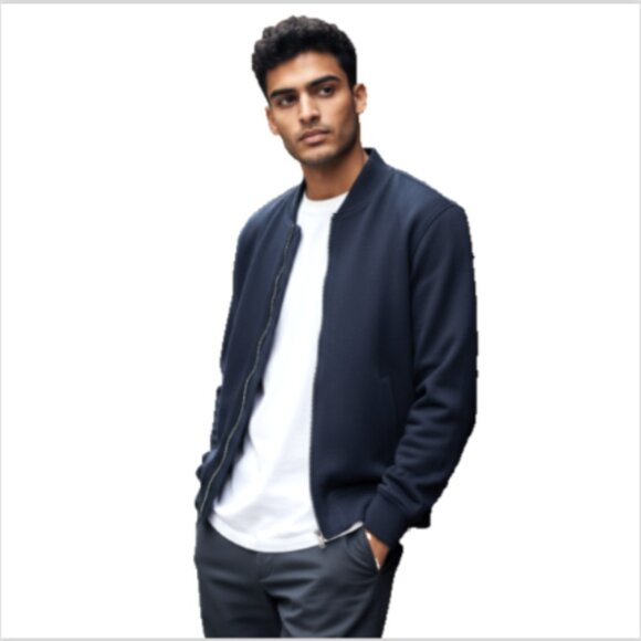 Men's Bagatelle HOMME Dark Forest Green /Black Aviator Bomber Jacket Med NWT - Picture 1 of 11